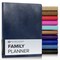 Gallery Leather Family Planner 2026 for moms, Elegantly Bound Calendar Planner and Notebook with Stylish White Page Edges, 18 Months - 9 x 7